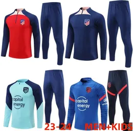 23 24 Atletico Madrids Tracksuit Succer Training Suit Kit Griezmann Men and Kids Football Tracksuits Sportswear Chandal Futbol Survlement