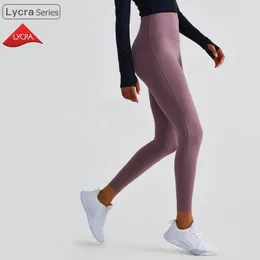 Lycra Yoga Pants Women Fourway Stretch Sports Leggings Without Tline Gym High Waist Seamless Sport Fitness 240106