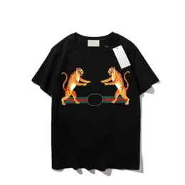 2024 Mäns avslappnade sommarkläder lyxiga mode tiger tryck t-shirts för män kvinnor designer tees skjorta herr streetwear klädbesättning nacke thirt