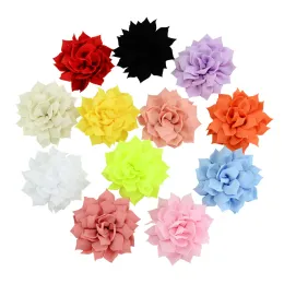 12 pezzi 3D camelia fiori molto belli Forma Moda fatti a mano in microfibra Floreale Accessorio per capelli Fai da te Decorazione forcina BJ