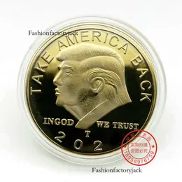 Moneta commemorativa della Statua della Libertà del presidente degli Stati Uniti Trump Moneta d'argento Moneta straniera Trump Moneta d'oro Moneta artigianale Specchio a croce