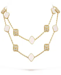 Biżuteria Luksusowe kobiety Pielębia prezent koniczyny ślubne srebrne łańcuchy dla dziewcząt1715100