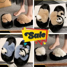 Hot sale Designer women's Luxury fur slippers Trendy shearling sandals flat bottom Fluffy Furry Sandals slippers comfortable autumn and winter home shoes size36-41
