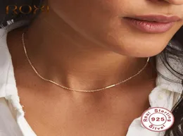 Catene ROXI Ins Minimalismo Catena Clavicola Collane per le donne Ragazze Compleanno Gioielli Regalo Collana in argento sterling 925 Collana girocollo4757054