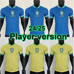 Player Version 24/25 Brazils Soccer Jerseys Camiseta de Futbol Paqueta Raphinha Football Shirt Maillots Marquinhos Vini Jr Brasil Richarlison