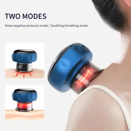 Intelligent Vacuum Cupping Massage Device Electric Heating Scraping Suction Cups Physical Fatigue Relieve Health Guasha Cans 240106