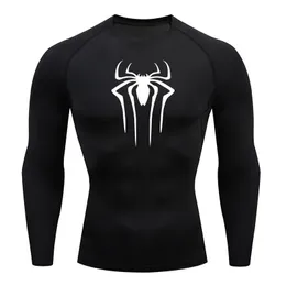 Sun Protection Sports Second Skin Running T-shirt Men's Fitness Rashgarda MMA Long Sleeves Compression Shirt Workout Clothing 240106