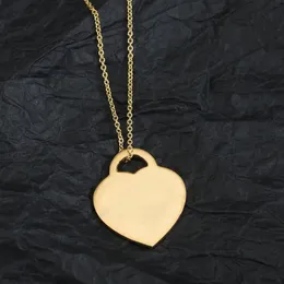 مصمم قلادة قلب قلادة مصممة فاخرة مجوهرات قلادة روز الفضة الذهب 10*12 مم/20*