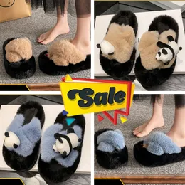 Slipper Sandalen Designer Mannen Vrouwen Luxe Wol Winter Bont Pluizige Harige Warme Sandalen Gezellige Pluche Meisjes Slippers