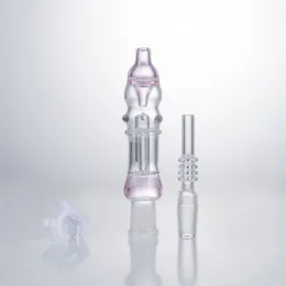 Healthy_Cigarette NC015 Hookah Spill-Proof Glass Bong Colorful 14mm Glass Water Pipes Oil Rigs Dab Straw Ash Catcher Smoking Pipe