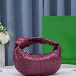 Designer rund botten jodie får mjuk läder tyg napa fårskinn premium läder knuten underarm hobo båge mini handväska kvinnor handväskor mm svart