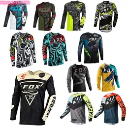 67tq 2024 Fashion T-shirt Mountain Bike Suit Foxx Men's T-shirts Camiseta Motocross Shirt Bat Downhill Enduro Mtb Mountain Motorcycle Cycling Maillot Ciclismo Hombre