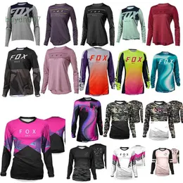 25 TB 2024 Fashion T-Shirt Mountain Bike Suit Foxx Men's T-shirts Women Downhill Mountain Mtb Shirts Offroad DH Motorcykel Motocross Sportwear