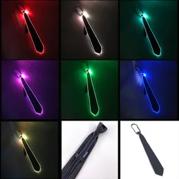 LED Light Up Tie Valentine Day Masquerade Wedding Favors and Gifts Christmas Party Accessories Bar Night Club Glowing 240106