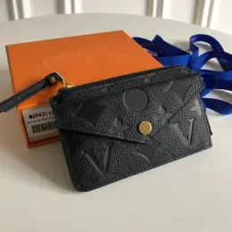 Orijinal deri çanta cüzdan kartı tutucu recto verso moda kadın mini zippy organizatör cüzdanları para çantası torba kemer cazibesi anahtar torbası pochette Accessoires m7654