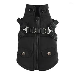 Dog Apparel Padded Vest Jacket Winter Coat Fleece Waterproof Warm Zip Up Cold Weather Coats For Puppy Cats