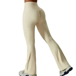 Frauen Yoga Bellbottoms Enge Scrunch Butt Lifting Dance Hohe Taille Strumpfhosen Sport Hosen Gym Laufen Atmungsaktive Fitness Leggings 240106