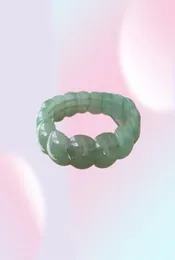 Fina smycken Natural Dongling Jade Armband Handgjorda Bangle Lucky Men Women 4729089
