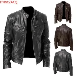 Dyb Zacq Spring Autumn äkta läderjacka Men Streetweaar Sheepskin Coat Man Moto Biker Vintage Leather Jackets S-5XL 240106