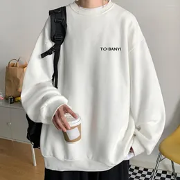 Herren-Kapuzenpullover, lässiges Sweatshirt, Streetwear-Stil, übergroßer Pullover, warm, lange Ärmel, Buchstabendruck, ideal für Herbst/Winter, Mode, Alltag