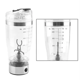 Automatisk protein shaker flaska 450 ml BPA bärbar protein virvel mixer cup läcksäker sportflaskor175d