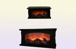 Electric Fireplace Lantern Led Flame Log Effect Rectangle Fire Place For Home Decor Indoor Christmas Ornaments5644508