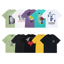 المصمم T Shirt غير رسمي Hip Hop Top Letters Short Sleeve Women Print Wide Highs Terts Crew Neck Pullover Tirt Tirt Cotton High Street Shirt for Men A133