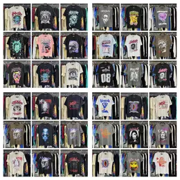 Hellstar T Shirt Erkek Tişörtler Erkek Tshirts Cehennem Yıldız Tasarımcı Gömlekleri Grafik Tee Giyim Rapçi Yıkanmış Gri Ağır Zanaat Unisex Kısa Kol S-XL
