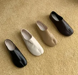 Bailamos Damen-Flats Tabi Ninja Mokassins, rund, geteilte Zehenpartie, flach, Lazy Slip On, Slingback-Pantoletten, Lederschuhe, weiche Slipper, Slip-Größe 35–40