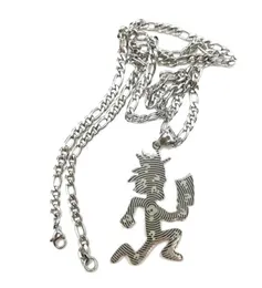 Chains 1pcs ICP Silver Large Etched Out Hatchet Man Charm JuggaloJuggalette Necklace Pendant Stainless Steel Jewelry N Chain 4mm 8091108