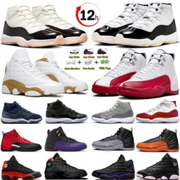 Jumpman 11 12 13 Mens Basketball Shoes 11s 12s 13s Cherry Cool Gray Gray Neapolitan Red Taxi Court Purple Red Velvet SPACE MEN
