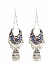 Afghan Indien Birdcage Jhumka örhängen Boho Uttalande traditionell örhänge Egypten Pakistan Tribal Retro Women Jewelry1186018