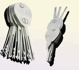 20PSC Foldble Car Lock Opener dubbelsidig plockuppsättning Låssmedleveranser Jiggler Keys5501090