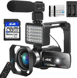 Full-HD-Videokamera, Vlogging-Camcorder für Live-Stream, WLAN, Webcam, Nachtsicht, 4K, 16-facher Zoom, Pografie-Digitalkameras 240106