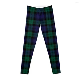 Aktive Hosen Blackwatch Tartan Kleidung | Moderne niedliche blaue und grüne karierte Leggings für Damen, Fitness-Leggings