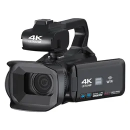 Vollständiger 4K-Camcorder, 64 MP, professionelle digitale Videokamera, Streaming, Autofokus, Pografie, Vlog-Recorder, 4 Touchscreen, 240106