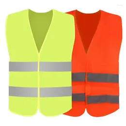 Motorradbekleidung Auto Reflektierende Streifen Weste Notfall Fluoreszierend Grün Orange Sicherheitsanzug