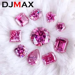 2023 DJMAX Sällsynta prinsessor Skär lösen Stone Pink Plated Certified Mutiple Shape Emerald Oval Diamond 240106