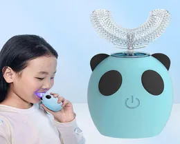 Diozo recarregável elétrica kids039s escova de dentes automática dispositivo dental à prova d' água em forma de U 360 graus 05116130522