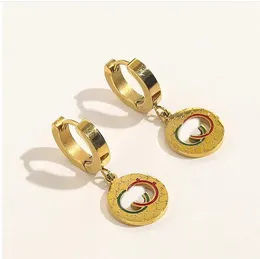 Luxury Fashion 18K Gold Plated Designer Earrings Brand Letter Stud Earring Chain Geometric Women Wedding Jewelry Accessories 20 Style