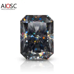 AIOSC Gray Color Radiant Cut 0580ct Loose Stones Gems with GRA Certificate Factory Wholesale Pass Diamonds Tester 240106