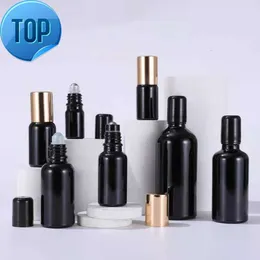 Jie Mei pakiet 5 ml 10 ml 15 ml 20 ml 30 ml 50 ml 100 ml czarnego szklanego wałka rurka hurtowa pusta kosmetyczna rolka perfum na butelce