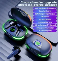 PRO80 Bluetooth-наушники с микрофоном и светодиодным дисплеем TWS Inear Earbuds Сенсорное управление Спортивные наушники Музыкальная гарнитура3967377