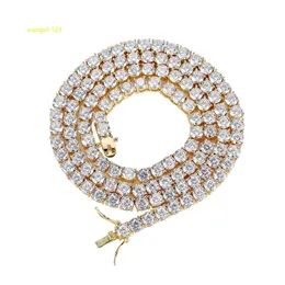 Hip Hop Jewelry Chain i Europa och Amerika Mens Hip Hop Tennis Chains Mens Hiphop Bling Iced Out Zirconia Tennis Choker