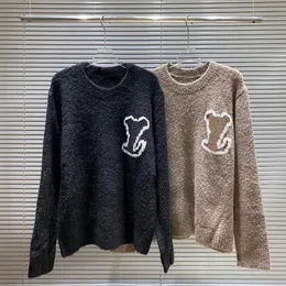 24Ss desigenrMens Plus Size Sweaters Mens Plus Size Hoodies Sweatshirts Jacquard Letter Knitted Sweater in Autumn Winter Acquard Knitting Machine Custom Jnlarged