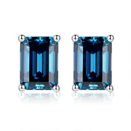 8Colors for Options Diamond Pokrywanie testu migające kwadratowe kolczyki moissanite Stunki alergiczne za darmo 925 Srebrne kolczyki moissanitowe dla mężczyzn kobiety miły prezent