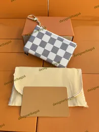 Кошелек Damier на молнии Роскошный дизайнерский кошелек Женские короткие кошельки Кошельки Красочный держатель для карт Женский карманный держатель для карт с застежкой Чехол для ключей с коробкой 62650