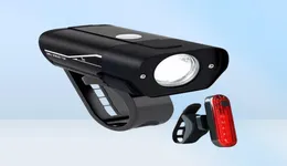Cykelbelysningar cykel fram bakre ljus cykel säkerhetsvarningslampa USB uppladdningsbar strålkastare bakljus för Mountain Road2020064