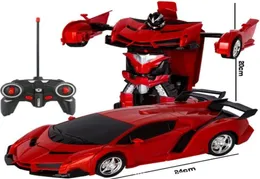 RC 2 في 1 Transformer Car Driving Modern Model Modermation Carmation Carne Robots Toys Kids Kids T324305903