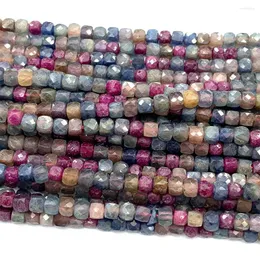 Pietre preziose sciolte Veemake Rubino e zaffiro Pietra naturale Collana fai da te Bracciali Orecchini Cubo irregolare sfaccettato Piccole perle per gioielli